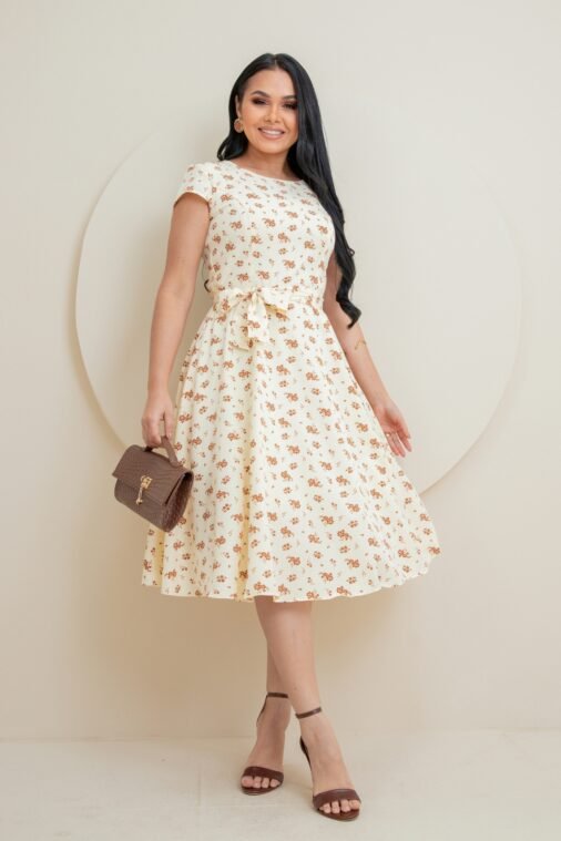Vestido Meia Lua Estampado